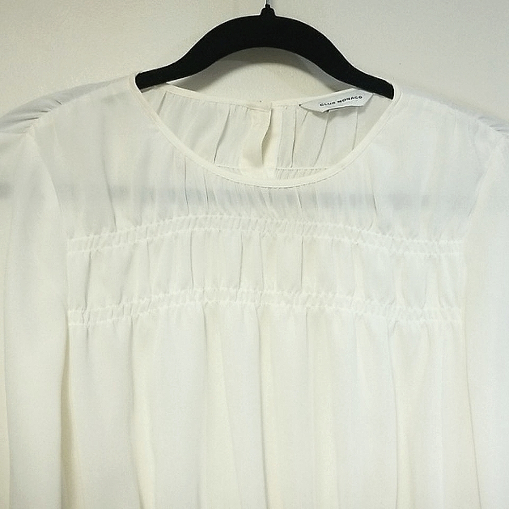 Club Monaco Semi Sheer Blouse - Picture 4 of 11
